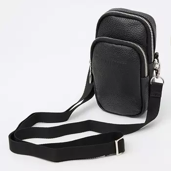 FRANCHESCO MARISCOTTI Кожаная мужская сумка кроссбоди маленькая через плечо барсетка на плечо