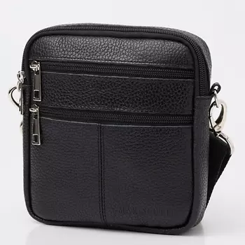 FRANCHESCO MARISCOTTI Кожаная сумка кроссбоди мужская маленькая через плечо кросс-боди барсетка