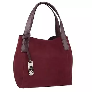 FRANCHESCO MARISCOTTI Сумка из натуральной замши классическая на 2 ручках