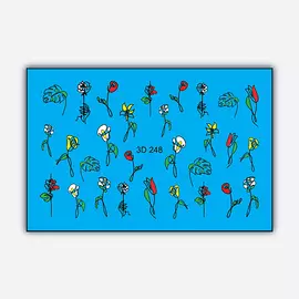 FREEDECOR Объемный 3D слайдер дизайн "Цветочные силуэты"