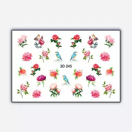 FREEDECOR Объемный 3D слайдер дизайн "Райские цветы"