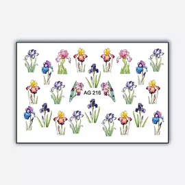 FREEDECOR Слайдер дизайн Имитация Аэрографии "Ирисы"