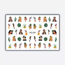 FREEDECOR Слайдер дизайн Имитация Аэрографии "Пляж и пальмы"