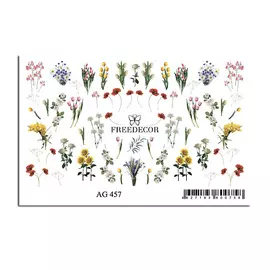 FREEDECOR Слайдер дизайн Имитация Аэрографии "Полевые цветы"