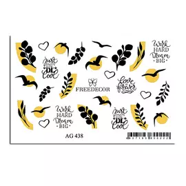 FREEDECOR Слайдер дизайн Имитация Аэрографии "Work, Dream"