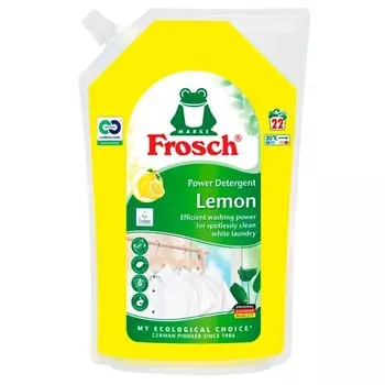 FROSCH Жидкое средство для стирки белого белья концентрат Лимон, мягкая упаковка