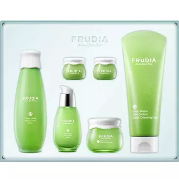 FRUDIA Набор Увлажнение, себорегуляция и уход за комбинированной кожей лица с зеленым виноградом