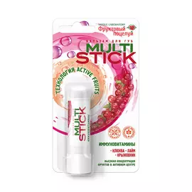 ФРУКТОВЫЙ ПОЦЕЛУЙ Бальзам для губ Multistick Иммуновитамины 4.3