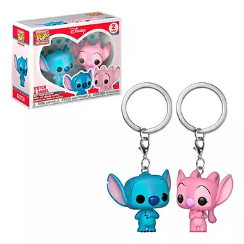FUNKO Фигурка Disney Stitch Pocket POP! & Angel keychain