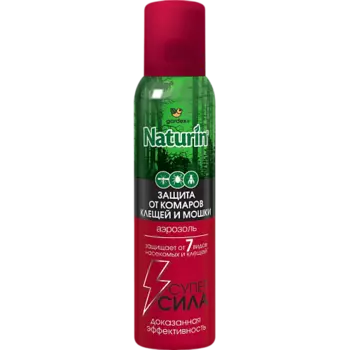 GARDEX Naturin Супер Сила 3 в 1 Аэрозоль от комаров, клещей и мошки 150.0