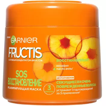 GARNIER Fructis Маска для волос "Фруктис, SOS Восстановление", реанимирующая, для секущихся и поврежденных воло