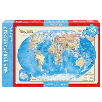 ГЕОДОМ Карта-пазл Мир политический