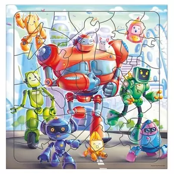 ГЕОДОМ Пазл фигурный на подложке Роботы