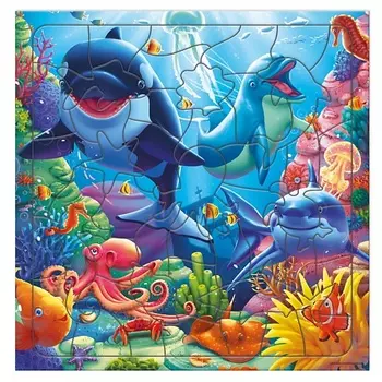 ГЕОДОМ Пазл фигурный на подложке В океане 320.25