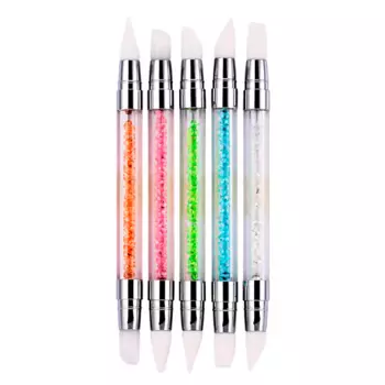 GET THE REASON LAKBERRY Набор кисти силиконовые двусторонние для дизайна ногтей