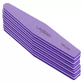GET THE REASON LAKBERRY Пилка-баф для шлифовки ногтей ромб 180/240, 5 шт