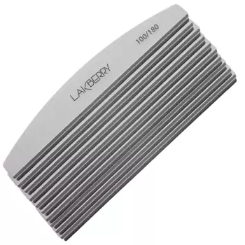 GET THE REASON LAKBERRY Пилка-баф для шлифовки ногтей лодка 100/180 , 10 шт