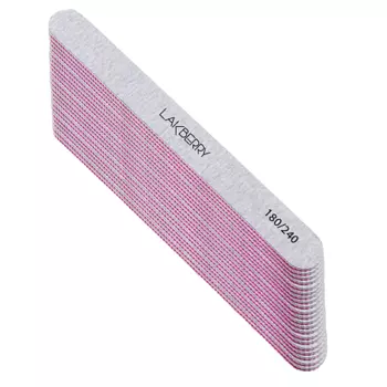 GET THE REASON LAKBERRY Пилка для ногтей узкая прямая 180/240, 20 шт