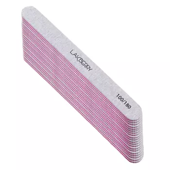 GET THE REASON LAKBERRY Пилка для ногтей узкая прямая 100/180, 20 шт