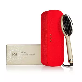 GHD Выпрямляющая электрическая щётка Glide Champagne Gold Straightening Brush