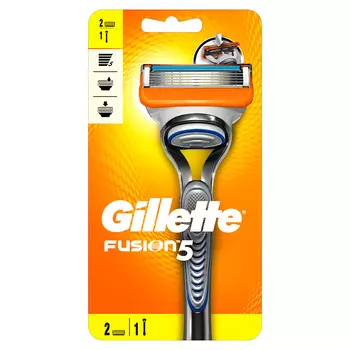 GILLETTE Бритва с 2 сменными кассетами Fusion