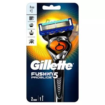 GILLETTE Бритва с 2 сменными кассетами FUSION ProGlide Flexball