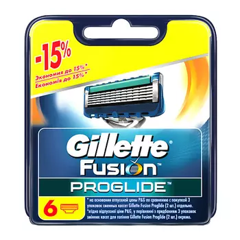 GILLETTE Сменные кассеты для бритья FUSION ProGlide