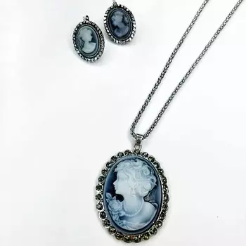 GILMEEVA Набор ретро-украшений серьги+подвеска