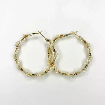 GILMEEVA Серьги-кольца с бисером