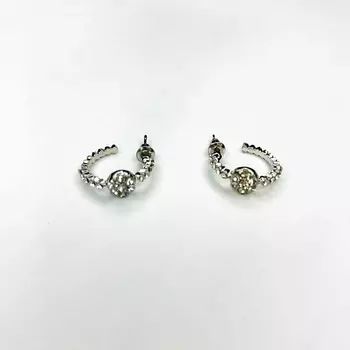 GILMEEVA Серьги пусеты с камнем