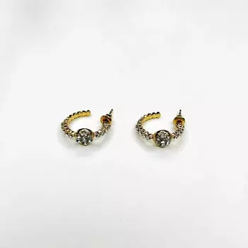 GILMEEVA Серьги пусеты с камнем