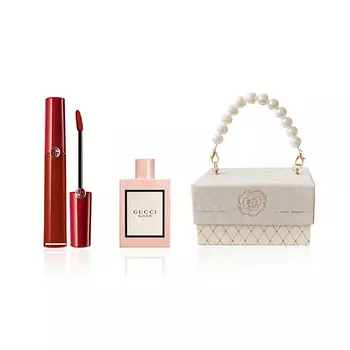 GIORGIO ARMANI Подарочный набор Bloom+Жидкая помада Red Tube