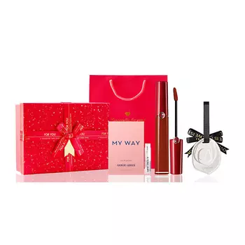GIORGIO ARMANI Подарочный набор My Way+ароматизированная подвеска +жидкая губная помада