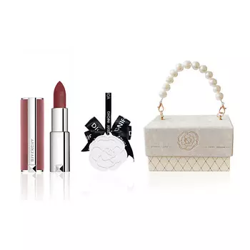 GIORGIO ARMANI Подарочный набор velvet Помада + ароматизированная подвеска Camellia