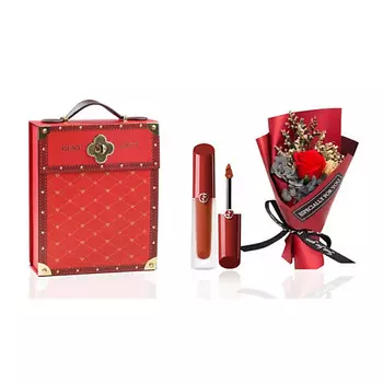 GIORGIO ARMANI Подарочный набор Жидкая помада Lip Maestro Satin+ Букет