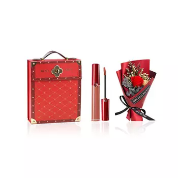GIORGIO ARMANI Подарочный набор Жидкая помада Lip Maestro + Букет