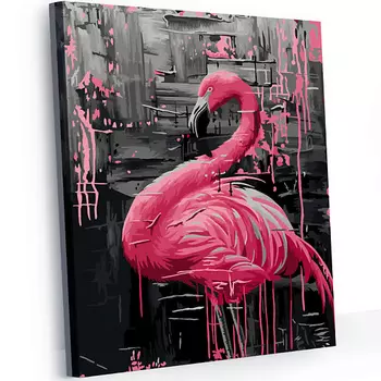 GLAMA "Фламинго" картина по номерам на холсте