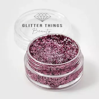 GLITTER THINGS Глиттер Гель Блёстки для глаз, лица и тела "Розовая Вода"