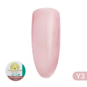GLOBAL FASHION Гель для наращивания ногтей, камуфляж-1, Yellowish-1 15 г