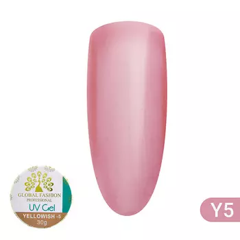 GLOBAL FASHION Гель для наращивания ногтей, камуфляж-1, Yellowish-1 30 г