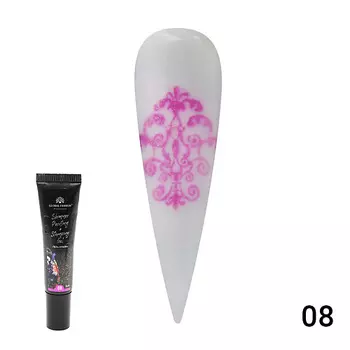 GLOBAL FASHION Гель краска для стемпинга и китайской росписи с шиммером 001