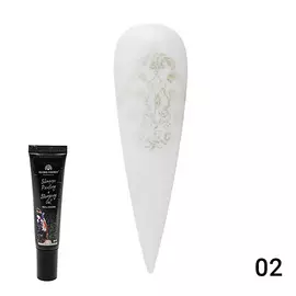 GLOBAL FASHION Гель краска для стемпинга и китайской росписи с шиммером 001