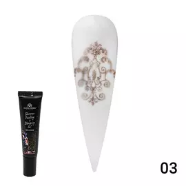 GLOBAL FASHION Гель краска для стемпинга и китайской росписи с шиммером 001