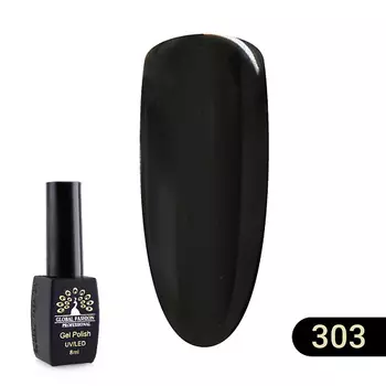 GLOBAL FASHION Гель-лак BLACK ELITE 001