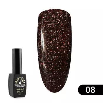 GLOBAL FASHION Гель лак Disco Gel Shine Spectrum светоотражающий 02