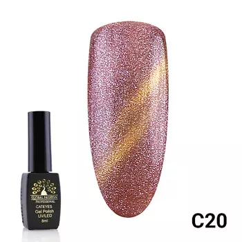 GLOBAL FASHION Гель лак кошачий глаз 01