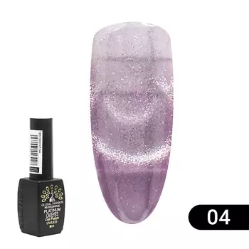 GLOBAL FASHION Гель лак кошачий глаз Platinum 01