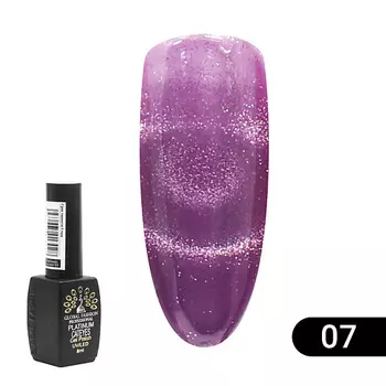 GLOBAL FASHION Гель лак кошачий глаз Platinum 01