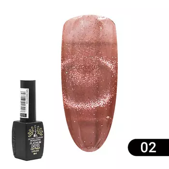 GLOBAL FASHION Гель лак кошачий глаз Platinum 01