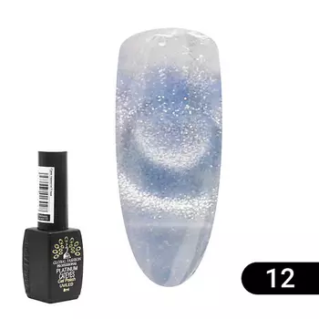 GLOBAL FASHION Гель лак кошачий глаз Platinum 01